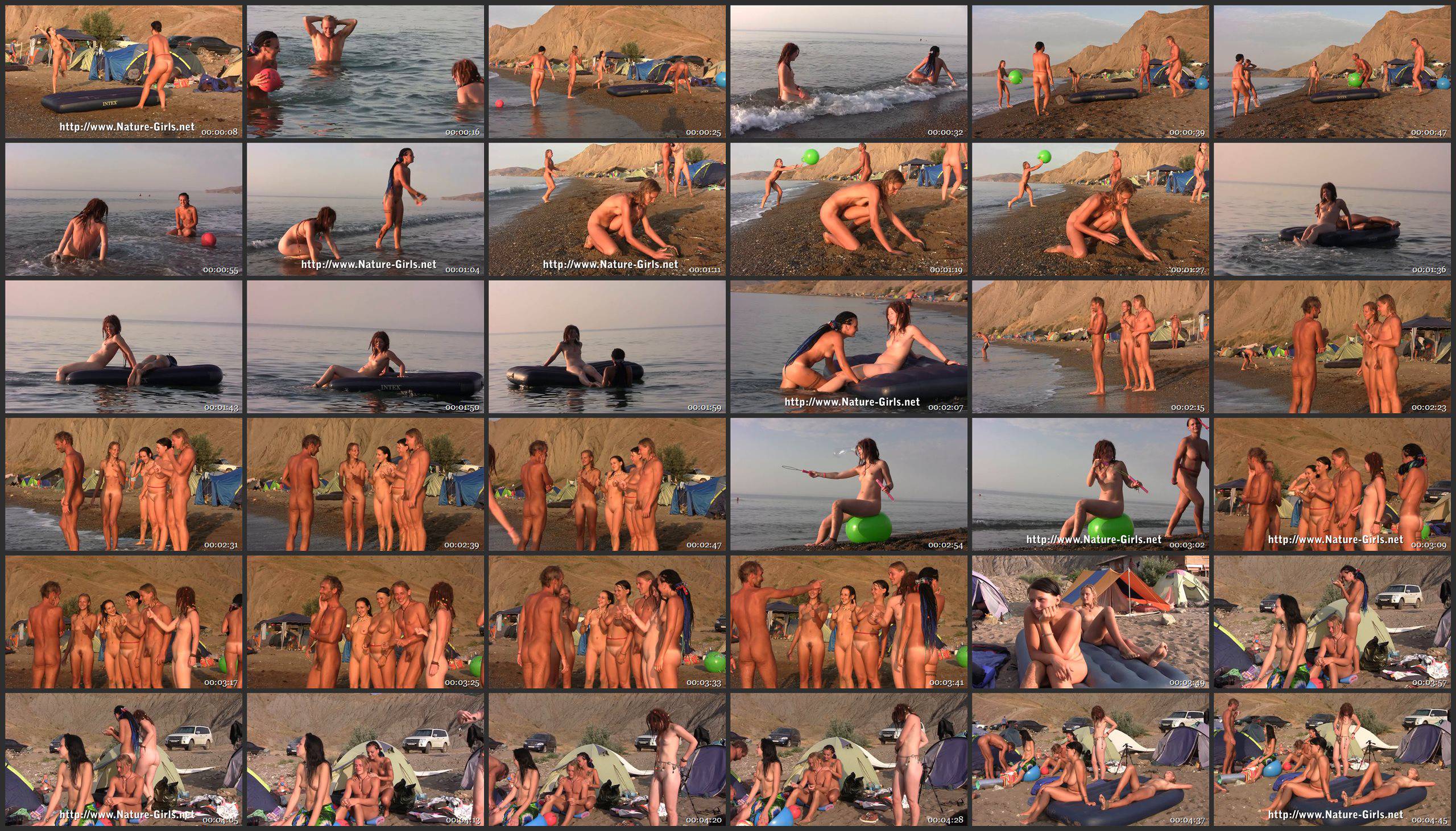 Young Naturists on a Naturist Beach - Thumbnails